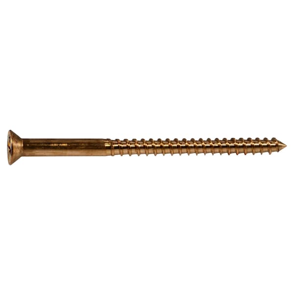 Midwest Fastener Wood Screw, #8, 2-1/2 in, Bronze Steel Flat Head Phillips Drive, 3 PK 931154 - main